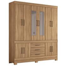 Guarda Roupa Casal 10 Portas 2 Com Espelho Elite 3 Gavetas New Murano D02 Amendola Touch - Mpozenato Guarda Roupa Casal 10 Portas 2 Com Espelho Elite 3 Gavetas New Murano D02 Amendola Touch - Mpozenato
