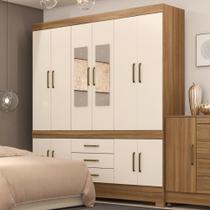 Guarda Roupa Casal 10 Portas Com Espelho e 3 Gavetas Hungria Guarda Roupa Casal 10 Portas Com Espelho e 3 Gavetas Hungria