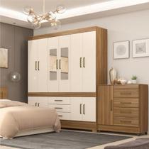 Guarda Roupa Casal 10 Portas com Espelhos Emilia Amendola Off-White Guarda Roupa Casal 10 Portas com Espelhos Emilia Amendola Off-White