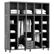 Guarda-roupa Casal 10 Portas Espelho 3 Gavetas