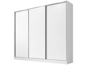 Guarda-Roupa Casal 100% MDF 3 Portas de Correr Branco Royale Madesa