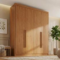Guarda Roupa Casal 100% MDF 4 Portas e 4 Gavetas Bergamo Cinamomo Marrom Guarda Roupa Casal 100% MDF 4 Portas e 4 Gavetas Bergamo Cinamomo Marrom