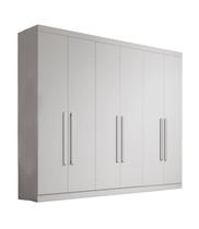 Guarda-roupa Casal 100%MDF 6 gavetas 6 portas - Gênova-Branco - Bianchi Móveis