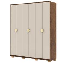Guarda-roupa Casal 100% Mdf 6 Portas 4 Gavetas Bolonha Imbuia Fendi Guarda-roupa Casal 100% Mdf 6 Portas 4 Gavetas Bolonha Imbuia Fendi