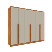 Guarda Roupa Casal 100% MDF 6 Portas 6 Gavetas Realeza s/ Espelho s/ pés - Tcil