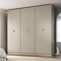Guarda-Roupa Casal 100% MDF 6 Portas Brescia Bege/Panna