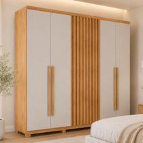Guarda-roupa Casal 100% MDF 6 Portas e 2 Gavetas com Pés 180cm Multimóveis CR35527