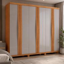 Guarda-roupa Casal 100% MDF 6 Portas e 6 Gavetas com Pés 273cm Multimóveis CR35531 Guarda-roupa Casal 100% MDF 6 Portas e 6 Gavetas com Pés 273cm Multimóveis CR35531