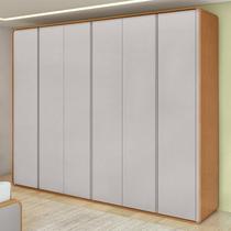 Guarda-Roupa Casal 100% MDF 6 Pts Easy Like Amendoa Clean/Off White
