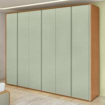 Guarda-Roupa Casal 100% MDF 6 Pts Easy Like Amendoa Clean/Salvia