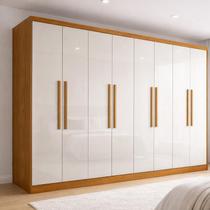 Guarda Roupa Casal 100% MDF 8 Portas 4 Gavetas Jatobá Plus Cinamomo/Off White Yescasa Marrom Guarda Roupa Casal 100% MDF 8 Portas 4 Gavetas Jatobá Plus Cinamomo/Off White Yescasa Marrom