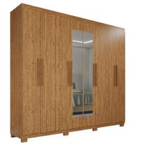Guarda-Roupa Casal 100% MDF 8 Portas e 4 Gavetas Heros Com Espelho- Tudo de Móveis