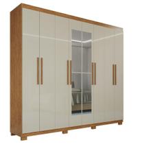 Guarda-Roupa Casal 100% MDF 8 Portas e 4 Gavetas Heros Com Espelho- Tudo de Móveis Guarda-Roupa Casal 100% MDF 8 Portas e 4 Gavetas Heros Com Espelho- Tudo de Móveis