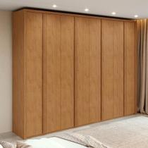 Guarda-roupa Casal 100% Mdf 8 Portas Easy Glow Amendoa Clean
