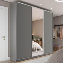 Guarda-roupa Casal 100% Mdf Bp com 3 Portas e 1 Espelho Zermatt