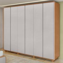 Guarda-Roupa Casal 100% MDF Casal 6 Pts Easy Like Amendoa Clean/Off White