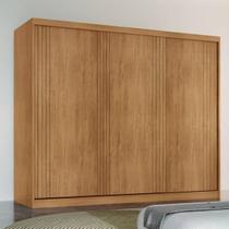 Guarda-roupa Casal 100% MDF com 3 Portas de Correr e 4 Gavetas 182cm Multimóveis CR35536 Guarda-roupa Casal 100% MDF com 3 Portas de Correr e 4 Gavetas 182cm Multimóveis CR35536
