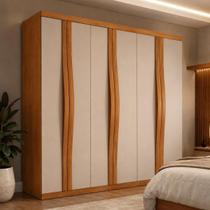 Guarda-roupa Casal 100% MDF com 6 Portas e 2 Gavetas 180cm Multimóveis CR35523 Guarda-roupa Casal 100% MDF com 6 Portas e 2 Gavetas 180cm Multimóveis CR35523