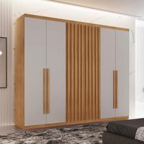 Guarda-roupa Casal 100% MDF com 6 Portas e 2 Gavetas 180cm Multimóveis CR35525 Guarda-roupa Casal 100% MDF com 6 Portas e 2 Gavetas 180cm Multimóveis CR35525