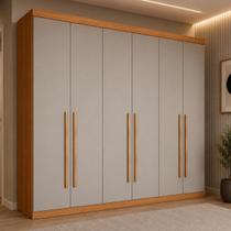 Guarda-roupa Casal 100% MDF com 6 Portas e 4 Gavetas 220cm Multimóveis CR35510