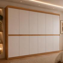Guarda-roupa Casal 100% MDF com 6 Portas e 4 Gavetas 220cm Multimóveis CR35542 Guarda-roupa Casal 100% MDF com 6 Portas e 4 Gavetas 220cm Multimóveis CR35542