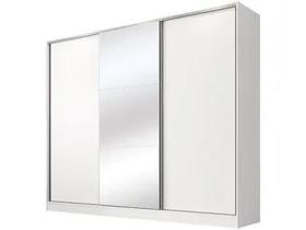Guarda Roupa Casal 100 MDF com Espelho 3 Portas de Correr Royale Madesa
