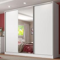 Guarda Roupa Casal 100% MDF com Espelho 3 Portas de Correr Royale Madesa
