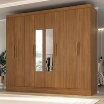 Guarda-Roupa Casal 100% MDF com Espelho 8 Portas 4 Gavetas Jatobá Yescasa Cinamomo