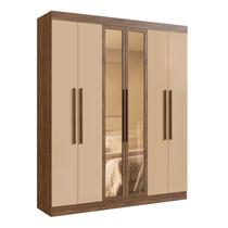 Guarda Roupa Casal 100% Mdf Malibu 6 Portas 2 Gavetas