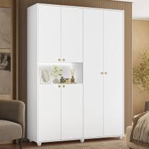 Guarda Roupa Casal 150cm 6 Portas Vittara Branco A02 - Mpozenato Guarda Roupa Casal 150cm 6 Portas Vittara Branco A02 - Mpozenato