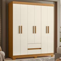Guarda Roupa Casal 154cm 6 Portas Lipion Cinamomo/Off A02 - Mpozenato Guarda Roupa Casal 154cm 6 Portas Lipion Cinamomo/Off A02 - Mpozenato