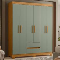 Guarda Roupa Casal 154cm 6 Portas Lipion Cinamomo/Sálvia A02 - Mpozenato Guarda Roupa Casal 154cm 6 Portas Lipion Cinamomo/Sálvia A02 - Mpozenato