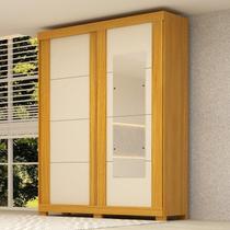 Guarda Roupa Casal 160cm 2 Portas de Correr com Espelhos Flex Color 100% MDF Boldina Espresso Móveis