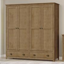 Guarda Roupa Casal 176cm 4 Portas 2 Gavetas Lázio Freijó F07 - Mpozenato