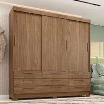 Guarda-roupa Casal 194,40 3 Pt 9 Gv Dante Estilo Mm Jatoba