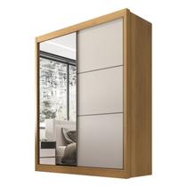 Guarda Roupa Casal 2 Portas 3 Gavetas com Espelho 100% Mdf Grécia
