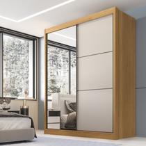 Guarda Roupa Casal 2 Portas 3 Gavetas com Espelho 100% Mdf Grécia