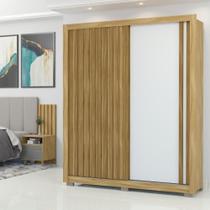 Guarda-Roupa Casal 2 Portas 3 Gavetas Freijó/Off White Gramado Avelan Móveis