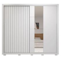 Guarda Roupa Casal 2 Portas 4 Gavetas Romanus Branco Caemmun