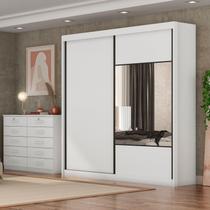 Guarda Roupa Casal 2 Portas 8 Gavetas 100% MDF com Espelho Trieste Guarda Roupa Casal 2 Portas 8 Gavetas 100% MDF com Espelho Trieste