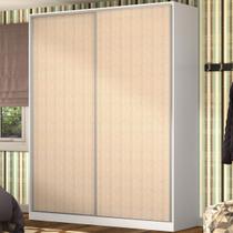 Guarda-Roupa Casal 2 Portas Correr 100% Mdf Rc2003 Branco/Noce - Nova Mobile