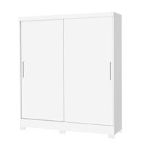 Guarda Roupa Casal 2 Portas Correr 2 Gavetas MDP Branco Guarda Roupa Casal 2 Portas Correr 2 Gavetas MDP Branco