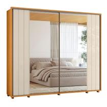 Guarda Roupa Casal 2 Portas de Correr 100% MDF com Espelhos e Pés Dali