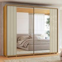 Guarda Roupa Casal 2 Portas de Correr 100% MDF com Espelhos e Pés Dali