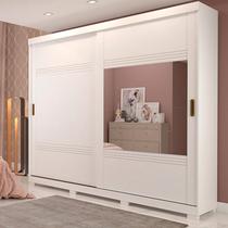 Guarda-Roupa Casal 2 Portas de Correr 2 Espelhos 243cm 100% MDF Marsala Espresso Móveis Branco Guarda-Roupa Casal 2 Portas de Correr 2 Espelhos 243cm 100% MDF Marsala Espresso Móveis Branco