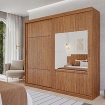 Guarda-roupa Casal 2 Portas de Correr 2 Espelhos 243cm 100% Mdf Marsala Espresso Móveis