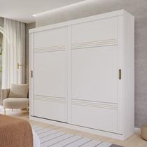 Guarda-Roupa Casal 2 Portas de Correr 243cm 100% MDF Marsala Espresso Móveis Branco Guarda-Roupa Casal 2 Portas de Correr 243cm 100% MDF Marsala Espresso Móveis Branco