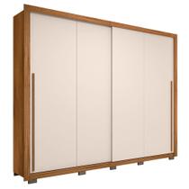 Guarda Roupa Casal 2 Portas de Correr 245cm Praticus Freijó/Off White - Caemmun Guarda Roupa Casal 2 Portas de Correr 245cm Praticus Freijó/Off White - Caemmun