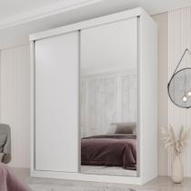 Guarda Roupa Casal 2 Portas de Correr 3 Gavetas Búzios 100% MDF Branco