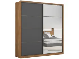 Guarda-roupa Casal 2 Portas de Correr 3 Gavetas Demóbi